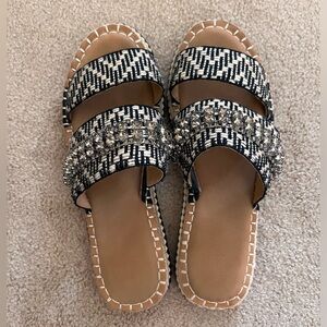 Crown Vintage Jeweled Slides